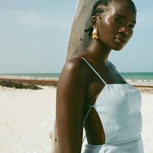 Reformation Nia Dress Blue size 10 NWT